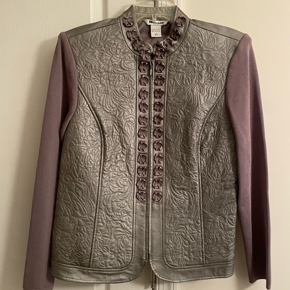 Nygard Collection Women’s Leather and Rayon Jacket size 10-12 or medium - Picture 1 of 6